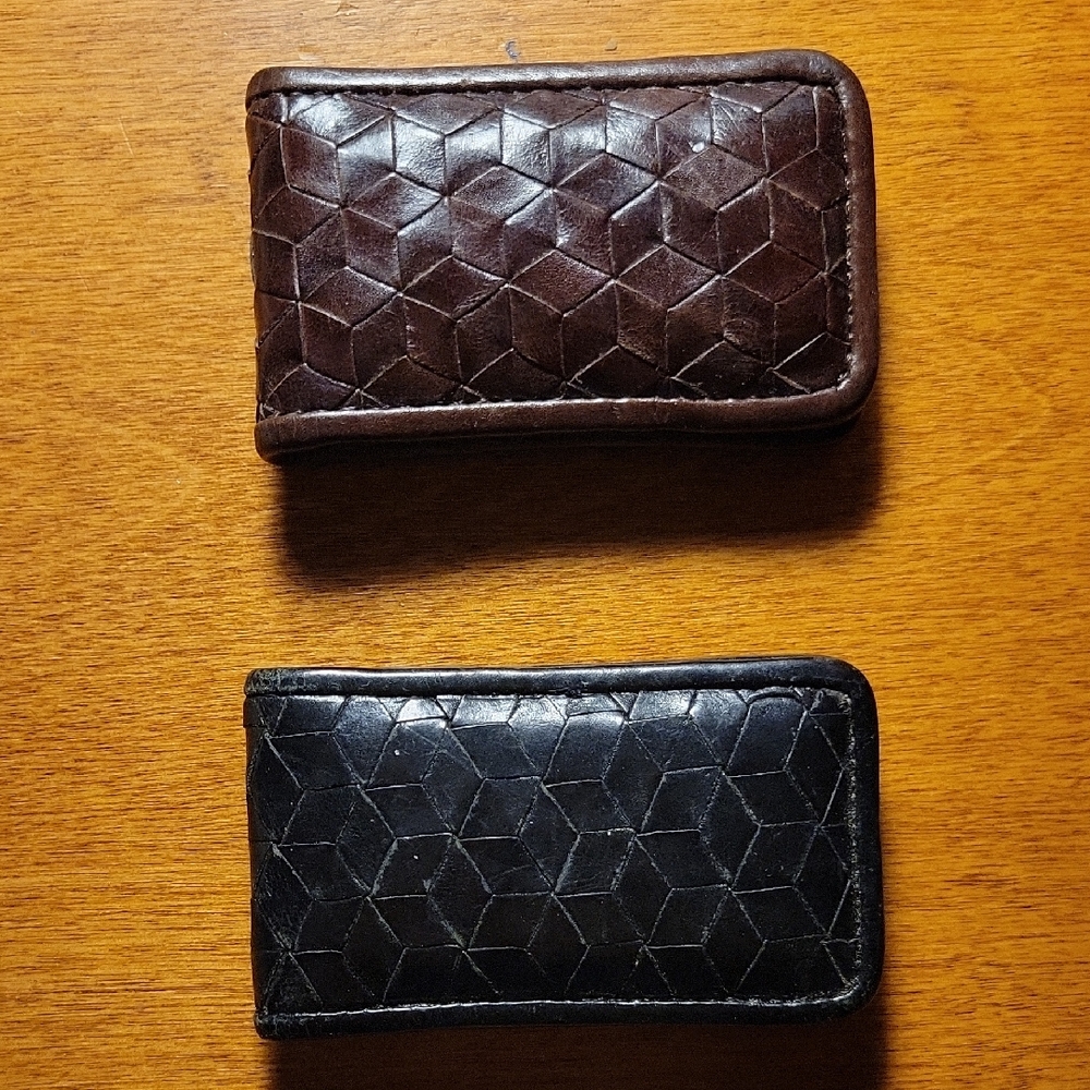 2 Cole Haan Magnetic Brown and Black Money Clips